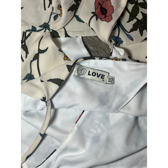 Love Brand Floral Tie-Back Crop Top XS - Open Back Cami Crotchet Style - Picture 4 of 5